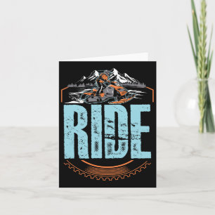 Snowmobile Ride Snowmobiling Winter Adventure Spor Card
