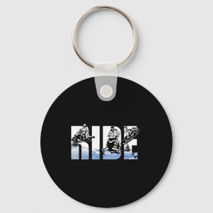 Snowmobile Ride Snowmobiling Winter Sport Skiers S Keychain