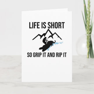 Snowmobile Rider Snowmobiling | Snowmobile Lover Card