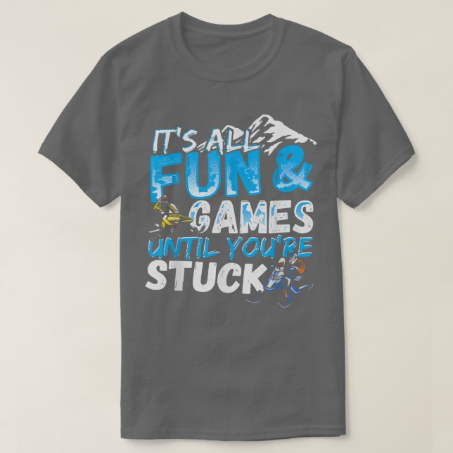 Snowmobile Riding Design for an Snowmobiler 853 T-Shirt (Design Front)