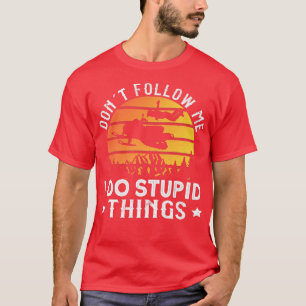 Snowmobile Riding Dont Follow Me Winter Sports T-Shirt