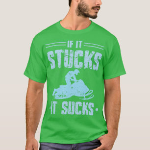 Snowmobile Riding Men Snowmobiling T-Shirt