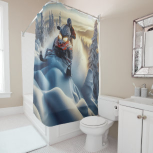Snowmobile Shower Curtain