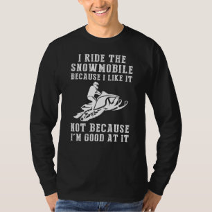 Snowmobile Smiles - Funny Snowmobiler Tee, Riding  T-Shirt
