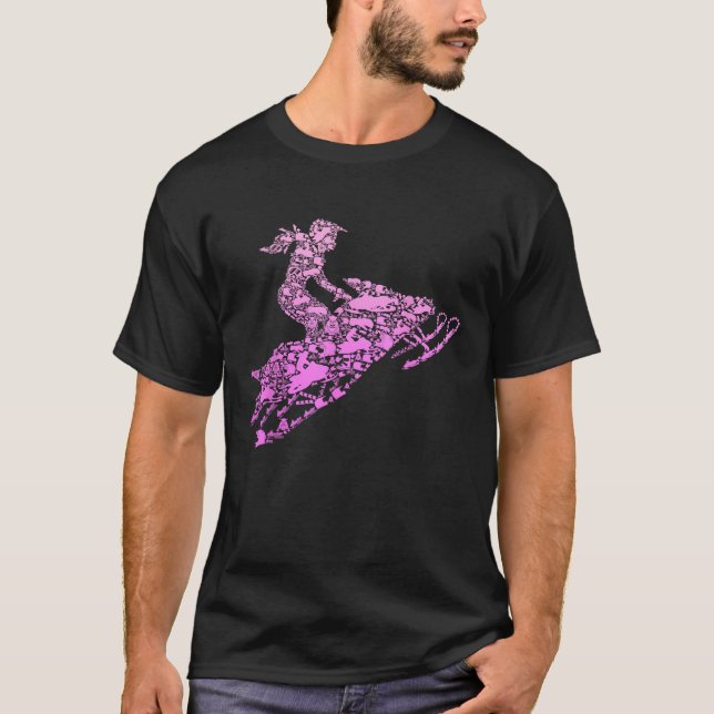 Snowmobile Snowcross Girls Kids Women  T-Shirt (Front)