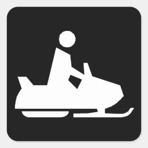 Snowmobile Square Sticker
