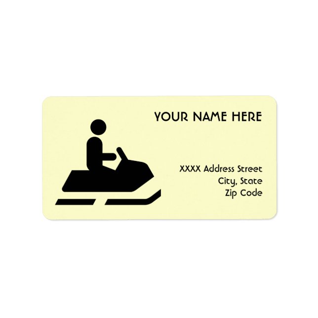 Snowmobile Symbol Label (Front)
