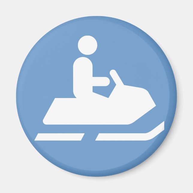 Snowmobile Symbol Magnet (Front)