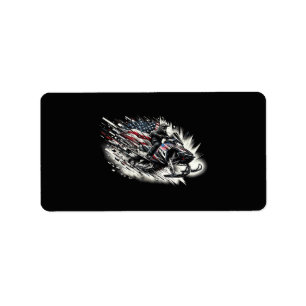 Snowmobile T Snowmobiling Freedom Flag Long Sleeve Label
