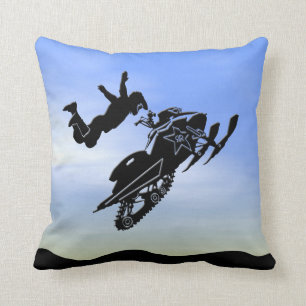 Snowmobile Throw Pillow