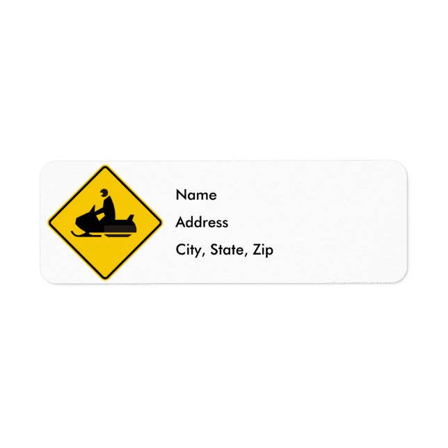 Snowmobile Traffic Highway Sign (Front)