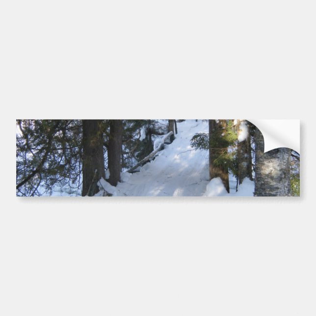Snowmobile Trail-Birthday Bumper Sticker (Front)