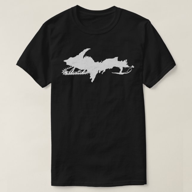Snowmobile Upper Michigan UP Upper Peninsula  T-Shirt (Design Front)