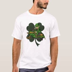 Snowmobiler Leprechaun St. Patrick's Day T-Shirt