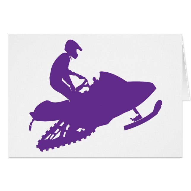 Snowmobiler/Purple Sled (Front Horizontal)