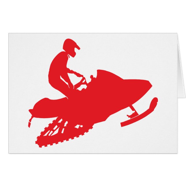 Snowmobiler/Red Sled (Front Horizontal)