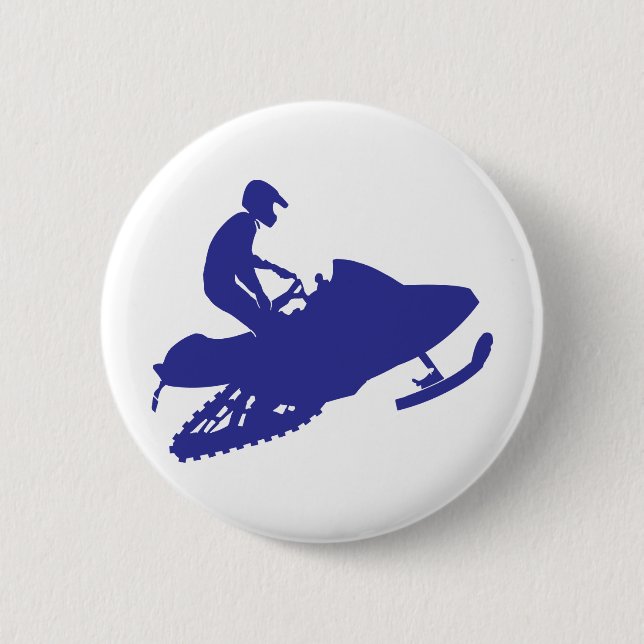 Snowmobiler/Sledder 2 Inch Round Button (Front)