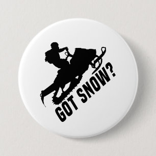 Snowmobiling 3 Inch Round Button