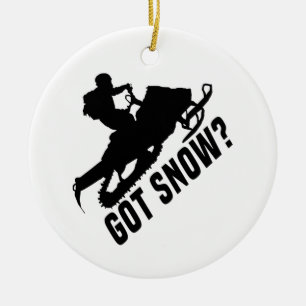 Snowmobiling Ceramic Ornament