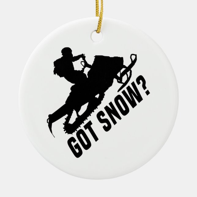 Snowmobiling Ceramic Ornament (Front)