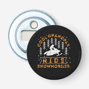 Snowmobiling - Cool Grandpas Ride Snowmobiles Bottle Opener
