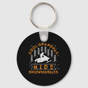 Snowmobiling - Cool Grandpas Ride Snowmobiles Keychain