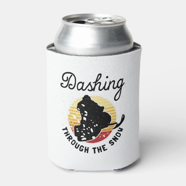 Snowmobiling - Dashing Through The Snow Can Cooler (Can Front)