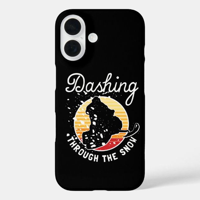 Snowmobiling - Dashing Through The Snow Case-Mate iPhone Case (Back)