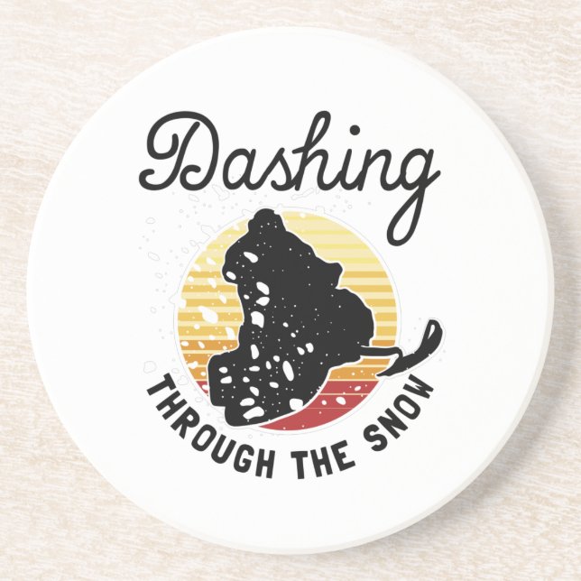 Snowmobiling - Dashing Through The Snow Coaster (Front)