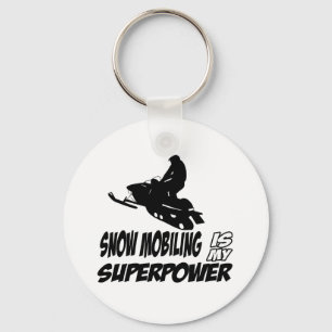 Snowmobiling designs keychain
