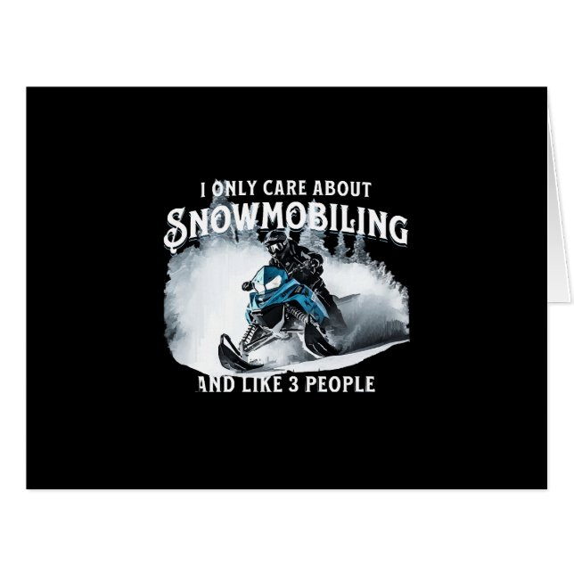Snowmobiling Funny Snowmobile  (Front Horizontal)