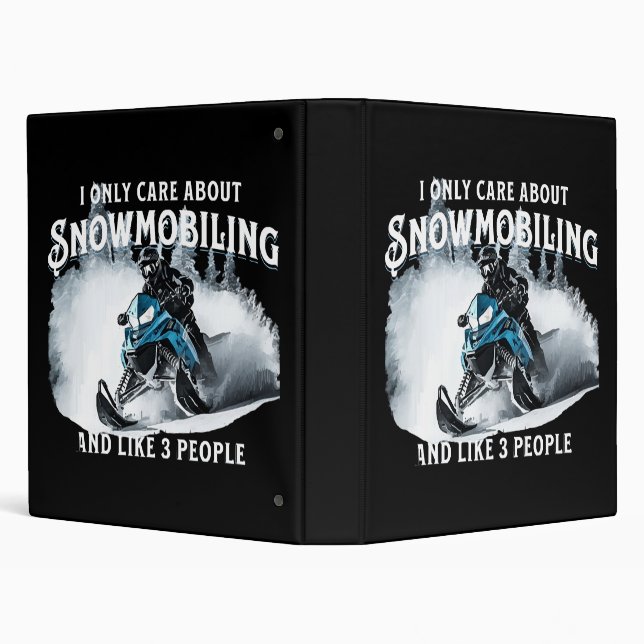 Snowmobiling Funny Snowmobile  Binder (Background)