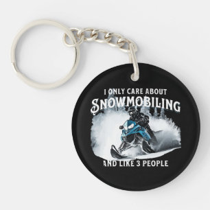 Snowmobiling Funny Snowmobile Keychain