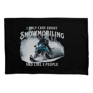 Snowmobiling Funny Snowmobile  Pillowcase