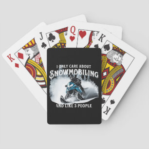 Snowmobiling Funny Snowmobile Playing Cards
