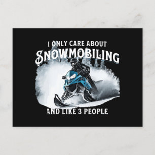Snowmobiling Funny Snowmobile Postcard
