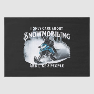 Snowmobiling Funny Snowmobile Tissue Paper