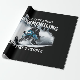 Snowmobiling Funny Snowmobile  Wrapping Paper