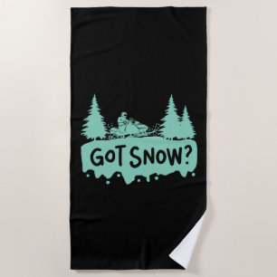 Snowmobiling - Got Snow Funny Snowmobiling Beach Towel