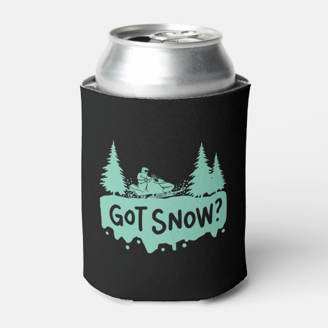 Snowmobiling - Got Snow Funny Snowmobiling Can Cooler (Can Front)