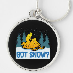 Snowmobiling - Got Snow Funny Snowmobiling Keychain