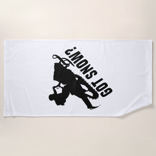 Snowmobiling - Got Snow Snowmobile Gifts Beach Towel (Front)