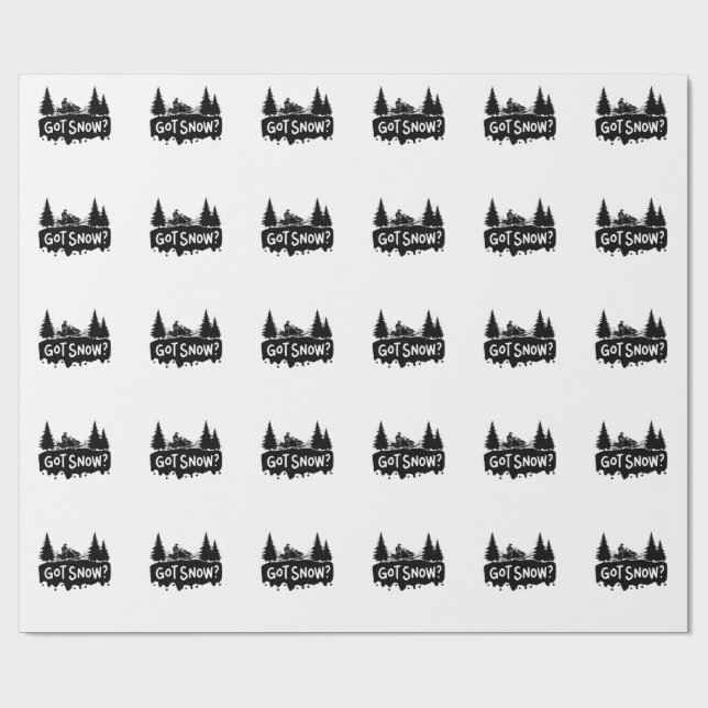 Snowmobiling - Got Snow Wrapping Paper (Flat)