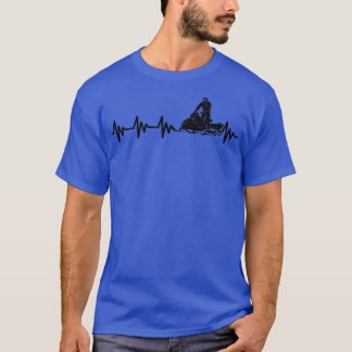 Snowmobiling Heartbeat Snowmotorcycle Snowmobile  T-Shirt