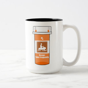 Snowmobiling Is My Drug Two-Tone Coffee Mug