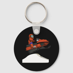 Snowmobiling Jump 2 Keychain