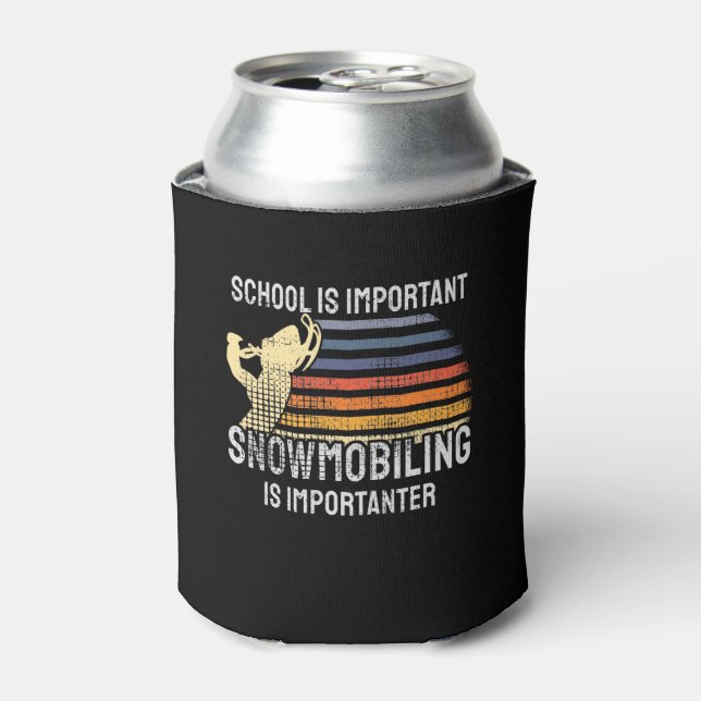 Snowmobiling Snowmobile Can Cooler (Can Front)