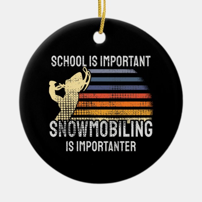 Snowmobiling Snowmobile Ceramic Ornament (Front)