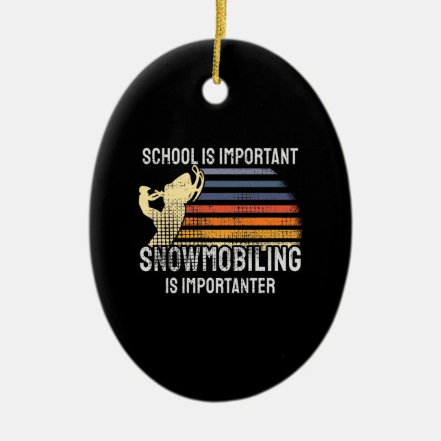 Snowmobiling Snowmobile  Ceramic Ornament (Front)