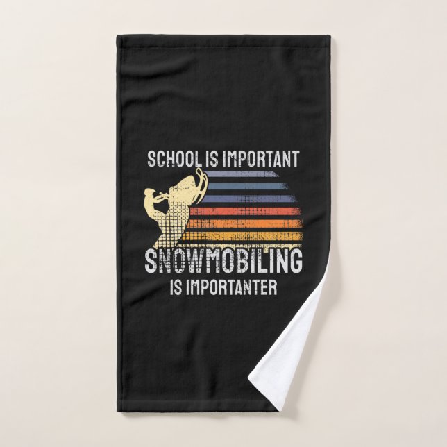 Snowmobiling Snowmobile  Hand Towel (Hand Towel)